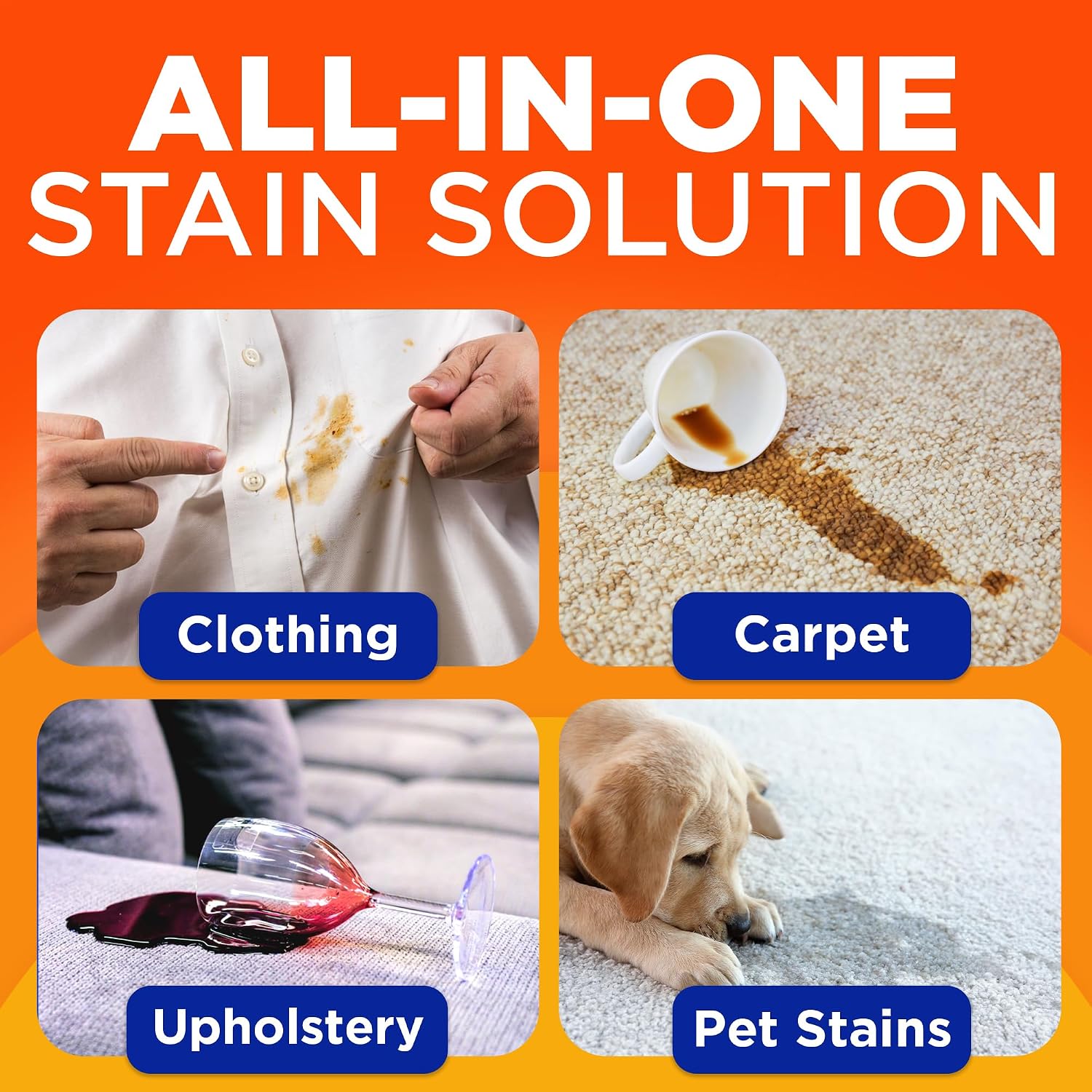 Tide Laundry Stain Remover Spray with Oxi | Stain Remover for Clothes, Carpet, Upholstery, Pet Bedding | Stain Treater Spray for Tough Stains from Wine, Coffee, Grease | 22 Fl Oz (Pack of 2) & 3 Fl Oz - Image 3