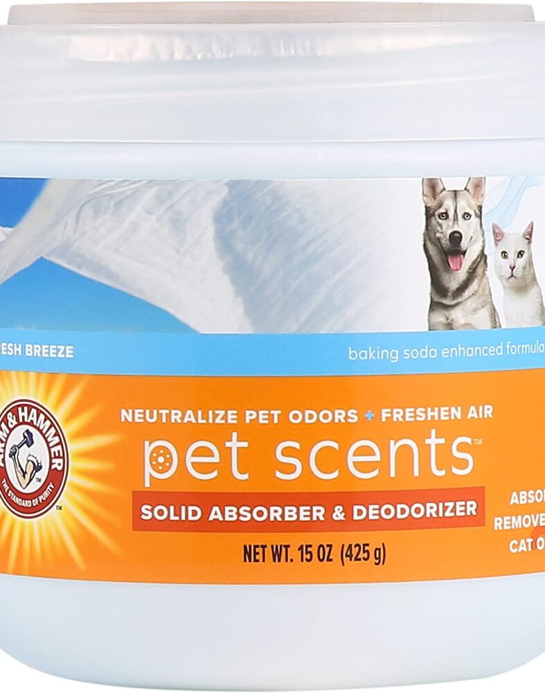 Arm & Hammer Pet Scents Solid Gel Odor Eliminator, Fresh Breeze, 15 Oz