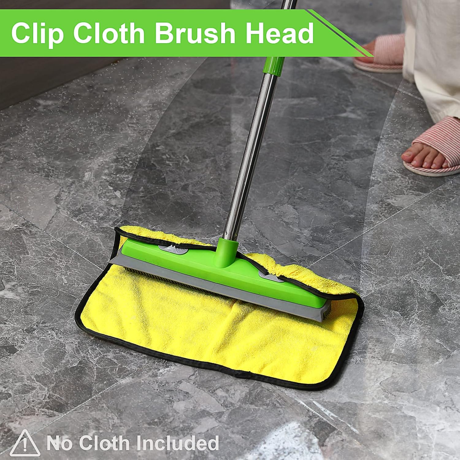 Rubber Broom with Squeegee for Carpet Pet Hair Remover,57 inch Long Handled Fur Remover Rake,Portable Detailing Lint Brush,Pet Removal Fluff Carpet, Hardwood Floor, Tile - Image 4