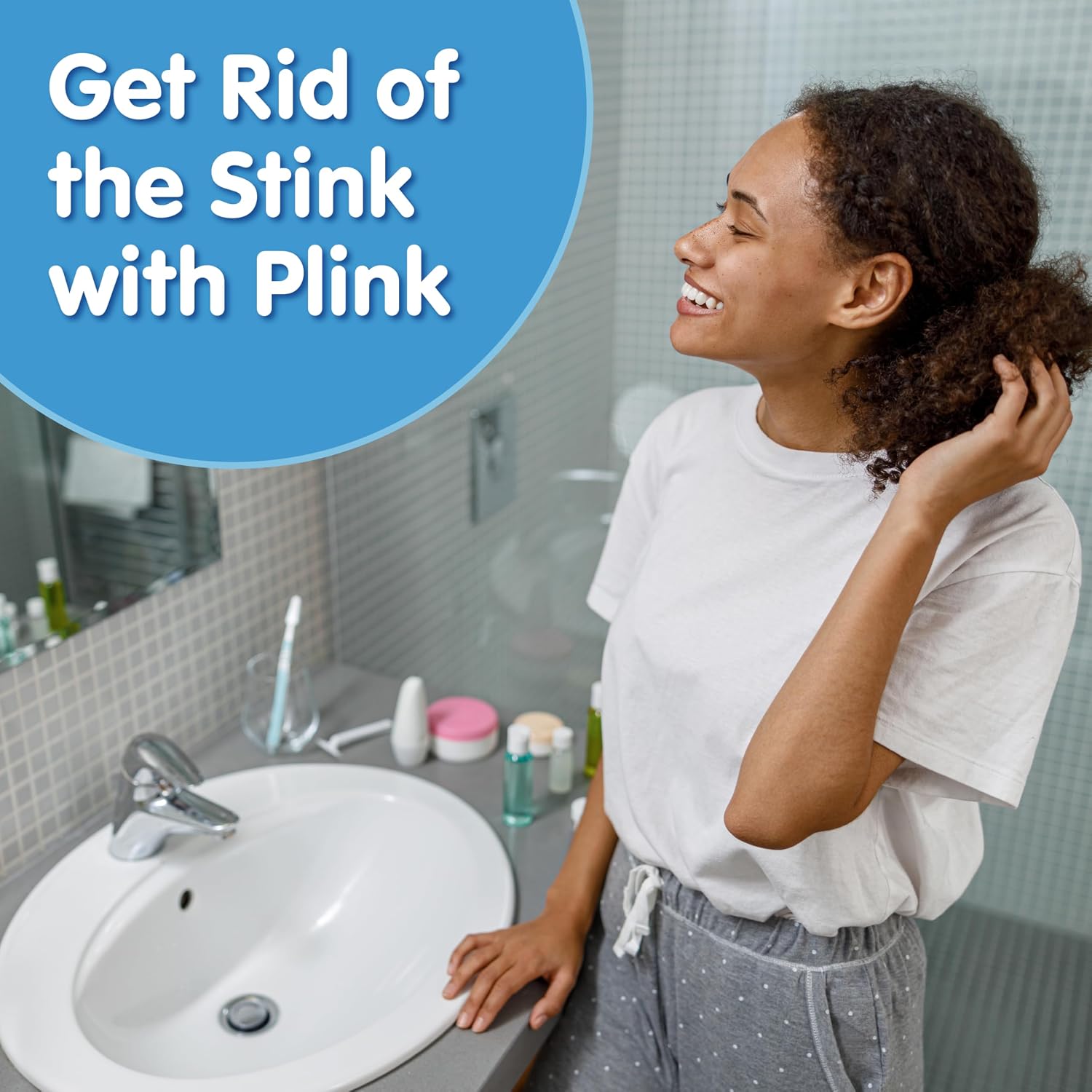 Plink Fizzy Drain Freshener and Cleaner, Prevents Clogs and Removes Odors in Household Sinks, Lemon Scent, 6-Pack - Image 5