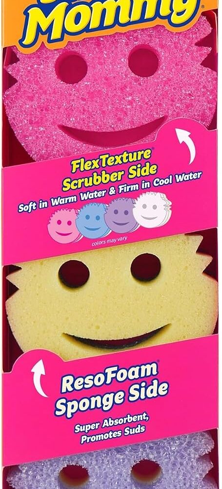 Scrub Mommy Kitchen Sponges - Dual-Sided Dish Sponges for Scrubbing - Non-Scratch Cleaning Sponges for Washing Dishes, Bathroom & Multi-Surface Cleaning - Online Exclusive (3 Count)